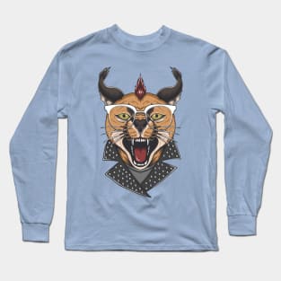 caracal cat illustration Long Sleeve T-Shirt